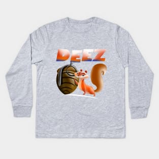 squirrel with grenade, Deez nuts, Kids Long Sleeve T-Shirt